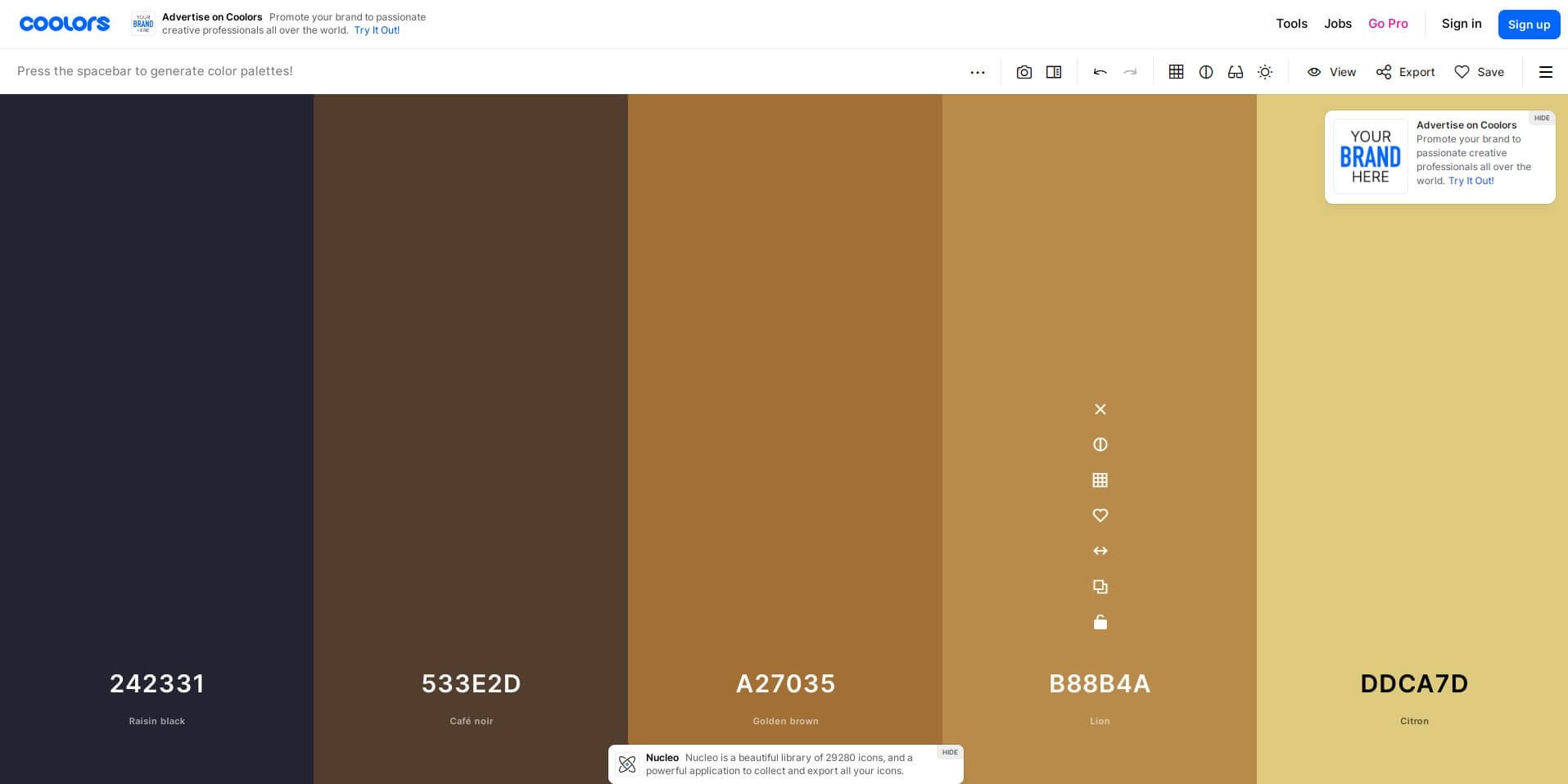 Coloors - logo and brand identity design tools